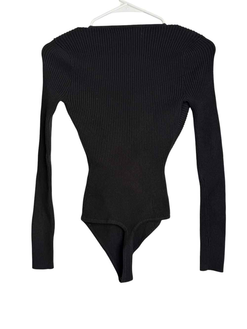 Abercrombie & Fitch LuxeLoft Wrap
Bodysuit Size XS Black Ribbed Knit Long Sleeve - Picture 5 of 11